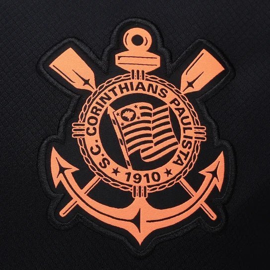 Camisa Corinthians (Total 90) III 2025 - Preta e Laranja - Masculina - Torcedor - Imagem 4