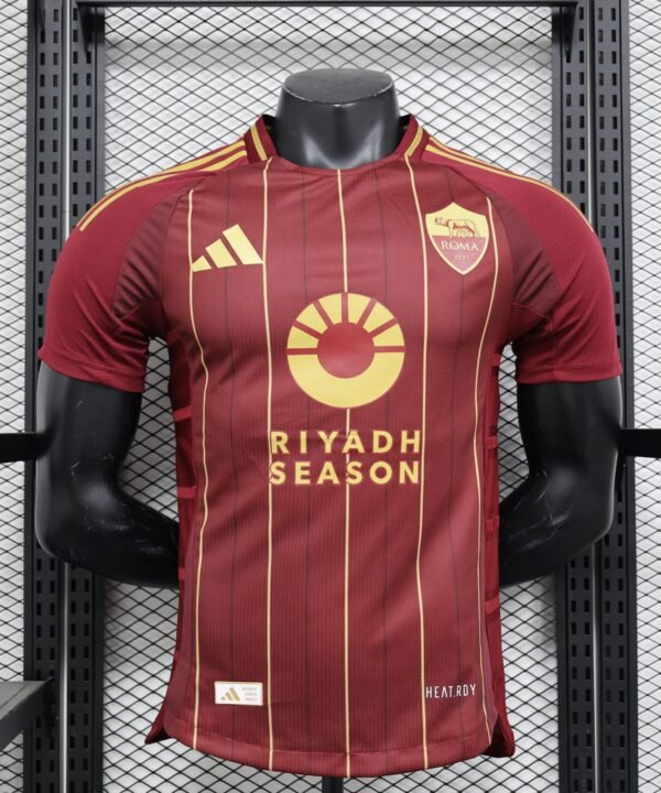Camisa Roma Home 2024/25 Jogador Masculino - Vermelha e Amarela