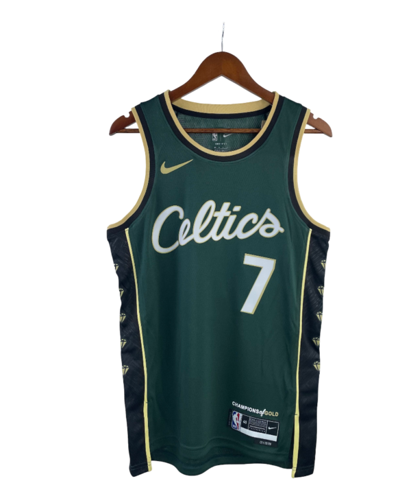 Regata NBA Boston Celtics City Edition Authentic Brown 7 - Verde