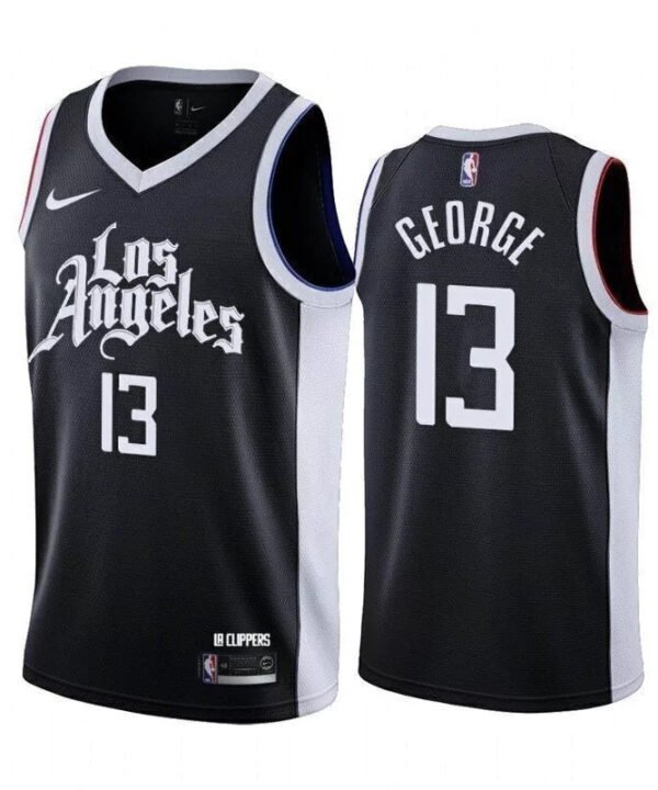 Regata NBA Los Angeles Clippers City 20/21 Edition Authentic Swingman George 13 - Preta
