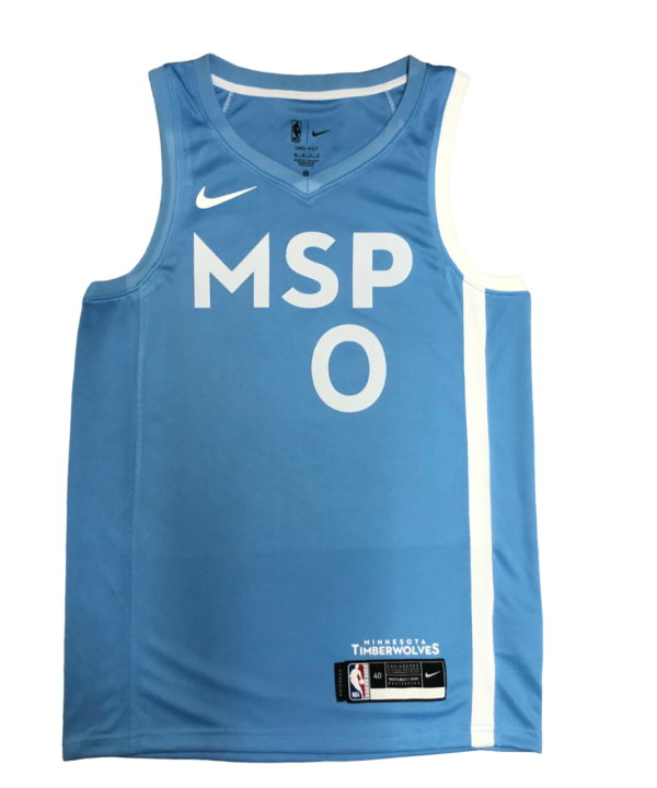 Regata NBA Minnesota Timberwolves City Edition Authentic Russell 0 - Azul