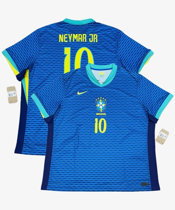 Camisa Da Seleção Brasileira 2024/25 Away Azul Nº 10 Neymar -