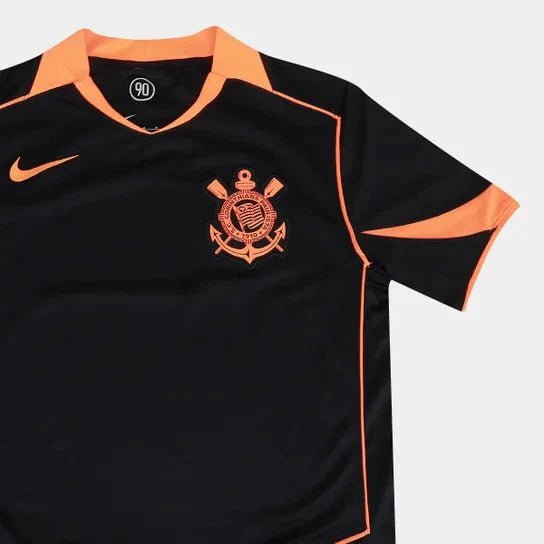 Camisa Corinthians (Total 90) III 2025 - Preta e Laranja - Masculina - Torcedor - Imagem 7