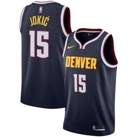 Regata NBA Denver Nuggets Authentic Jokic 15 - Azul Marinho