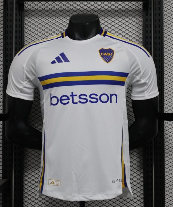 Camisa Boca Juniors Away 2024/25 Jogador Masculino - Branca, Azul e Amarela
