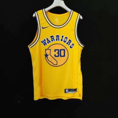 Regata NBA Golden State Warriors Retrô Icon Edition Authentic Curry 30 - Amarela