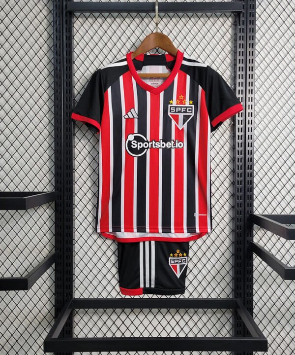 Kit Infantil São Paulo 23/24 - Preto/Vermelho