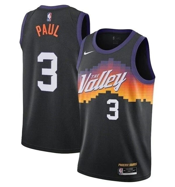 Regata NBA Phoenix Suns Authentic Paul 3 - Preta