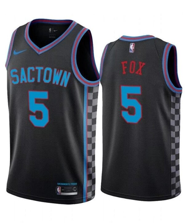 Regata NBA Sacramento Kings City Edition 20/21 Authentic Swingman Fox 5 - Preta
