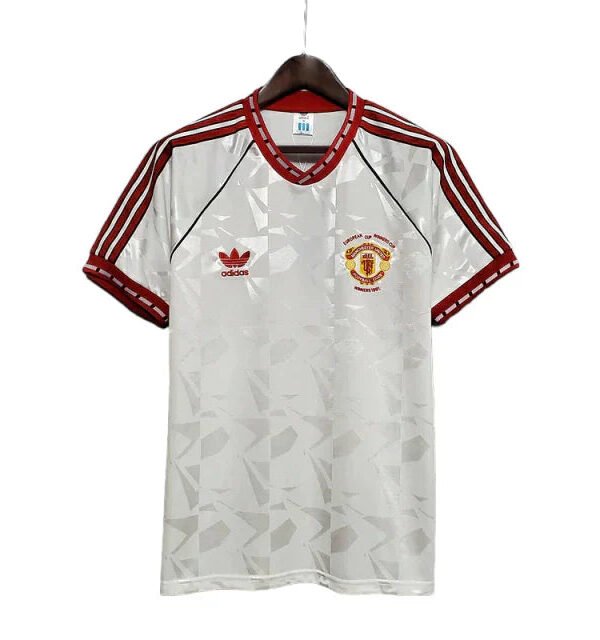 Camisa Manchester United Retrô 1991 Branca -