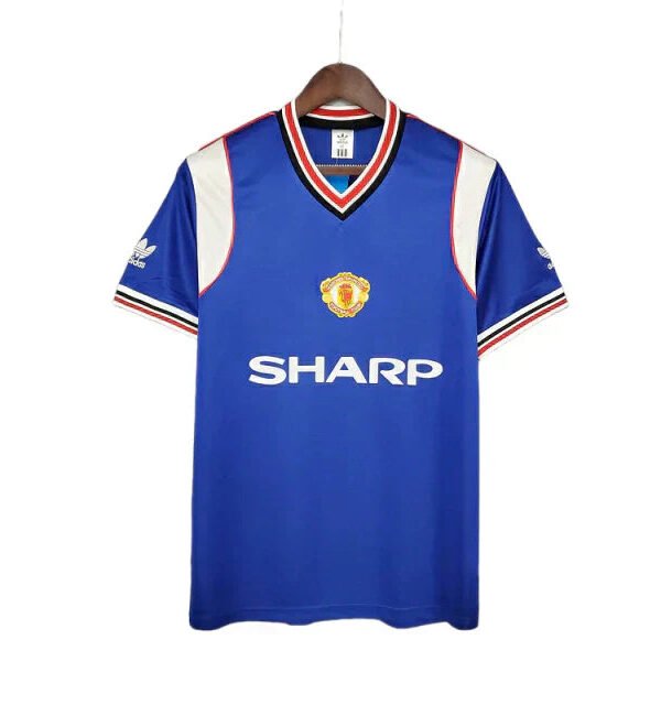 Camisa Manchester United Retrô 1985/1986 Azul -