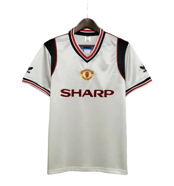 Camisa Manchester United Retrô 1985 Branca -