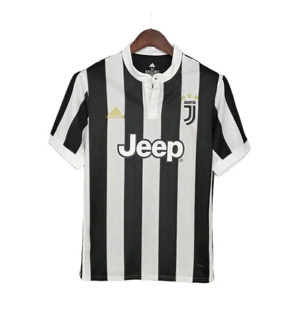 Camisa Juventus Retrô 2017/2018 Preta e Branca -
