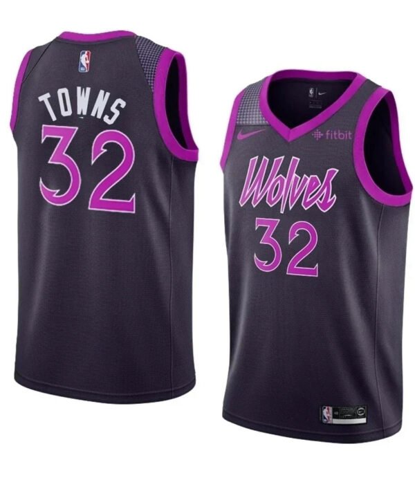 Regata NBA Minnesota Timberwolves City Edition 18/19 Authentic Swingman Towns 32 - Preta