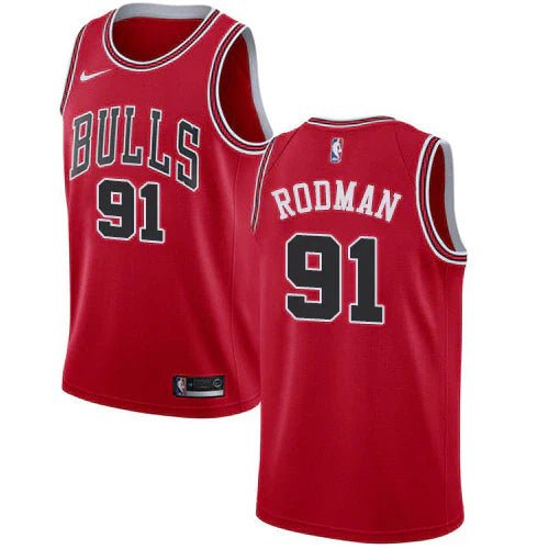 Regata NBA Chicago Bulls Authentic Rodman 91 - Vermelha