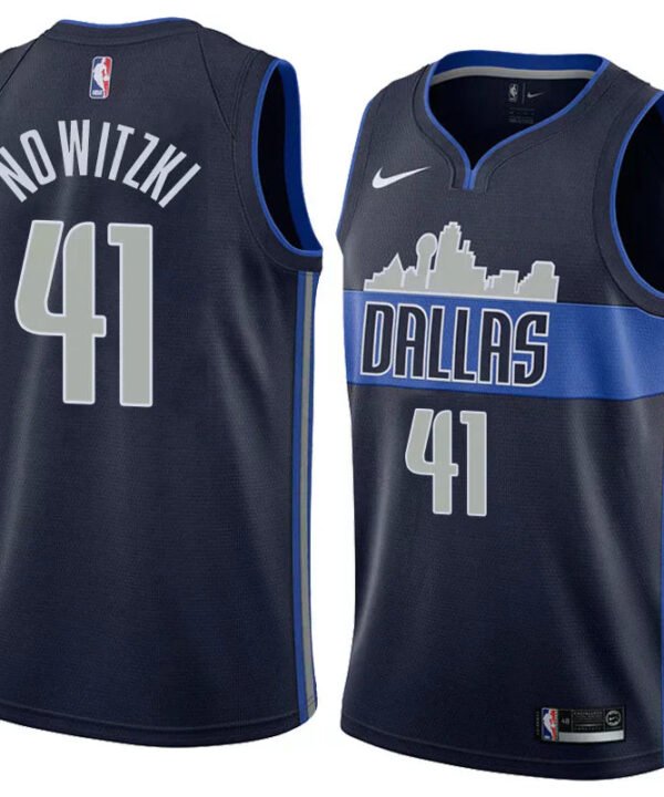 Regata NBA Dallas Mavericks Authentic Swingman Nowitzki 41 - Azul Marinho