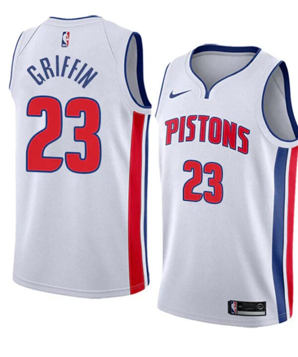 Regata NBA Detroit Pistons Authentic Swingman Griffin 23 - Branca