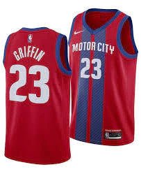 Regata NBA Detroit Pistons City Edition Authentic Swingman Griffin 23 - Vermelha