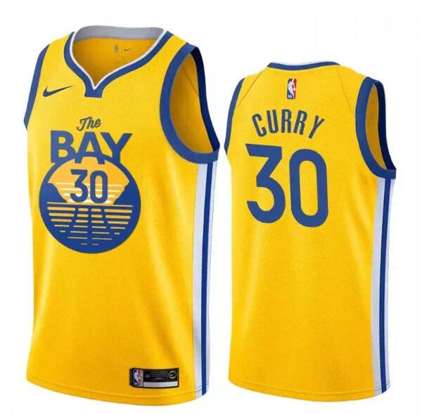 Regata NBA Golden State Warriors City Edition 18/19 Authentic Swingman Curry 30 - Amarela