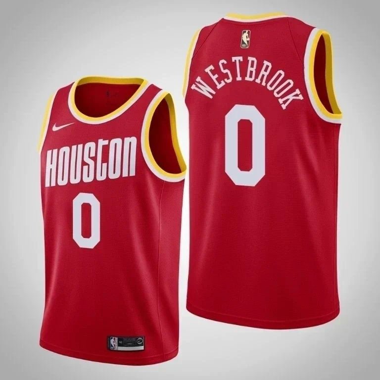 Regata NBA Houston Rockets City Edition Authentic Swingman Westbrook 0 - Vermelha