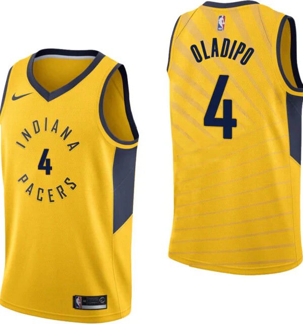 Regata NBA Indiana Pacers Swingman Authentic Oladipo 4 - Amarela