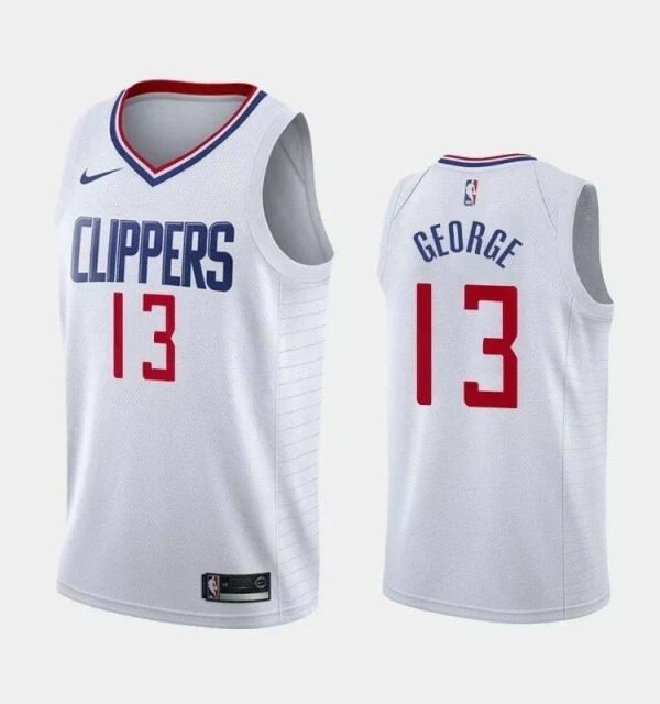 Regata NBA Los Angeles Clippers Authentic Swingman George 13 - Branca