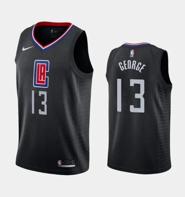 Regata NBA Los Angeles Clippers Authentic Swingman George 13 - Preta