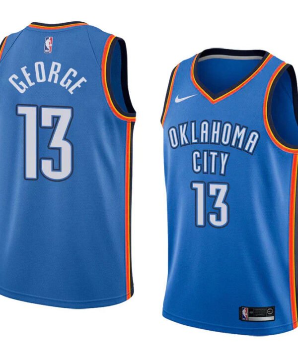Regata NBA Oklahoma City Thunder Authentic Swingman George 13 - Azul