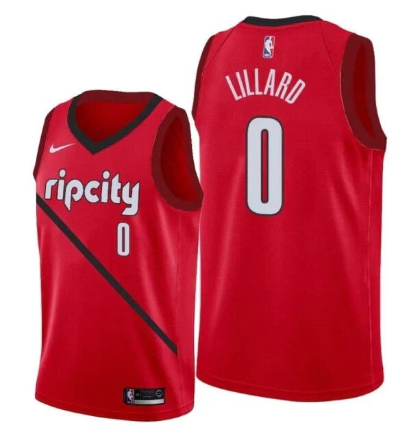 Regata NBA Portland Trail Blazers Edition 19/20 Authentic Swingman Lillard 0 - Vermelha