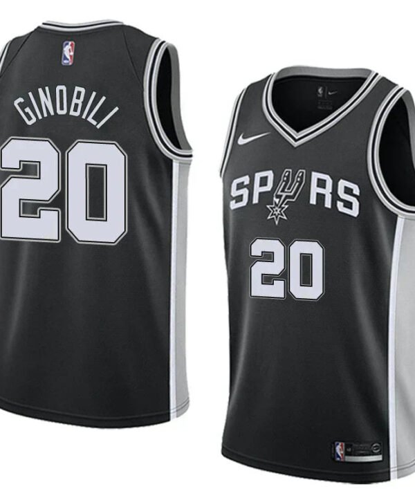 Regata NBA San Antonio Spurs Authentic Ginobili 20 - Preta