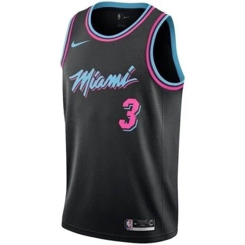 Regata NBA Miami Heat Authentic Wade 3 - Preta