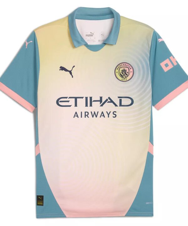 Camisa Manchester City Fourth 24/25 s/n° Torcedor Masculina - Azul e Rosé