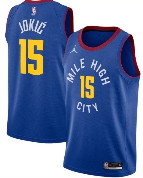 Regata NBA Denver Nuggets Edition 20/21 Authentic Jokic 15 - Azul