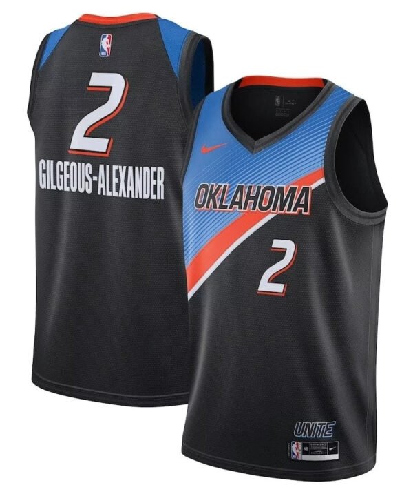 Regata NBA Oklahoma City Thunder Statement Edition 20/21 Authentic Swingman Gilgeous Alexander 2 - Preta