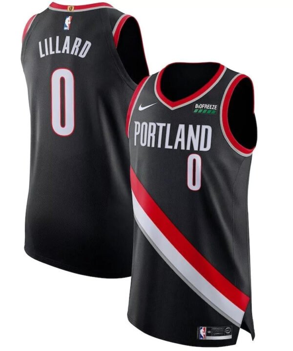 Regata NBA Portland Trail Blazers Icon Edition 20/21 Authentic Swingman Lillard 0 - Preta