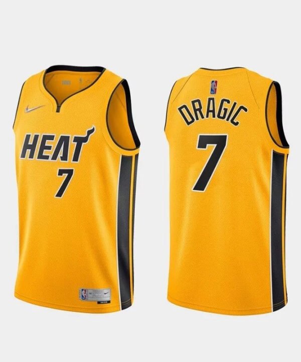 Regata NBA Miami Heat Edition 20/21 Authentic Dragic 7 - Amarela