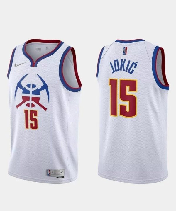 Regata NBA Denver Nuggets Edition 20/21 Authentic Jokic 15 - Branca