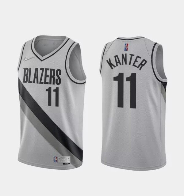 Regata NBA Portland Trail Blazers City Edition 20/21 Authentic Swingman Kanter 11 - Branca