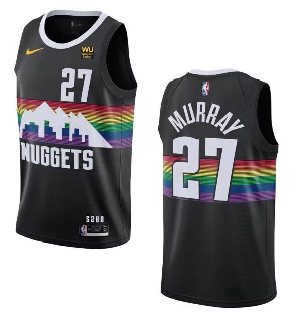 Regata NBA Denver Nuggets Authentic Murray 27 - Preta