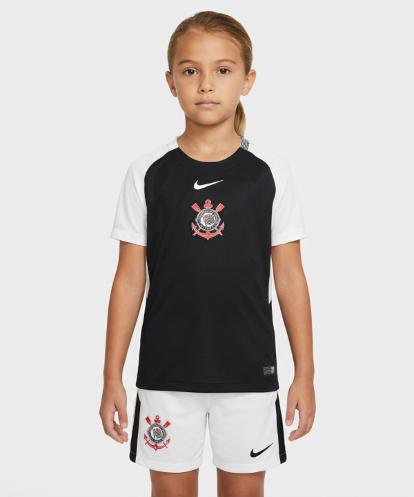 Conjunto Infantil Feminino Corinthians 2025/26 II