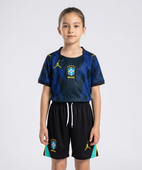 Conjunto Infantil Feminino Brasil 2026 Copa do Mundo II Torcedor