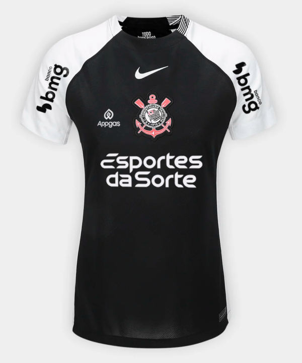 Camisa Feminina Nike Corinthians 2025/26 II Torcedor Com Patrocínios