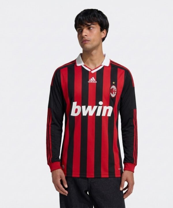Camisa Retrô Milan 2009/10 I Manga Longa