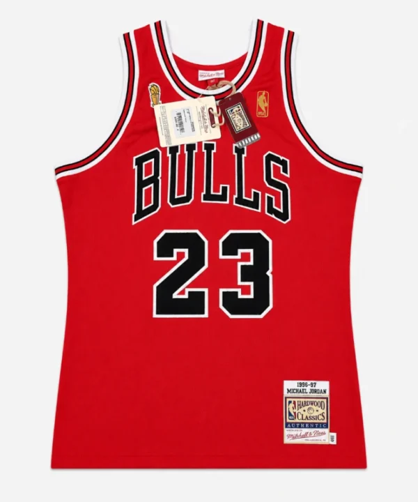 Regata NBA Chicago Bulls do Jordan Mitchell Ness “Flu Game”, temporada 1996–97