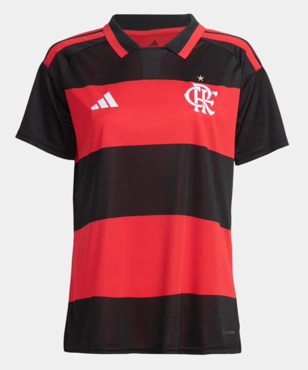 Camisa Flamengo I 2026/27 Torcedor Adidas Feminina - Vermelho+Preto