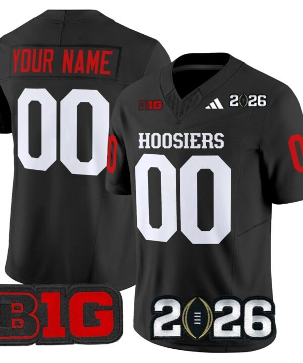 Camisa NCAA Indiana Hoosiers 2026 CFP Final Jersey Preta