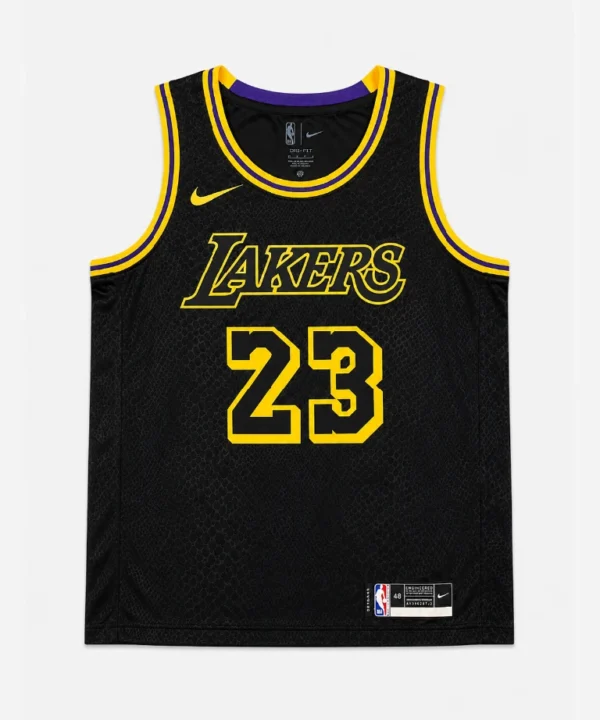 Regata NBA Los Angeles Lakers do LeBron James Nike "Black Mamba City Edition"