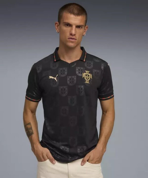Camisa Portugal Especial Eusébio 25/26 - Torcedor Puma Masculina - Preta